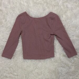 Women’s Mauve Knit Long -Sleeve Top Size Small